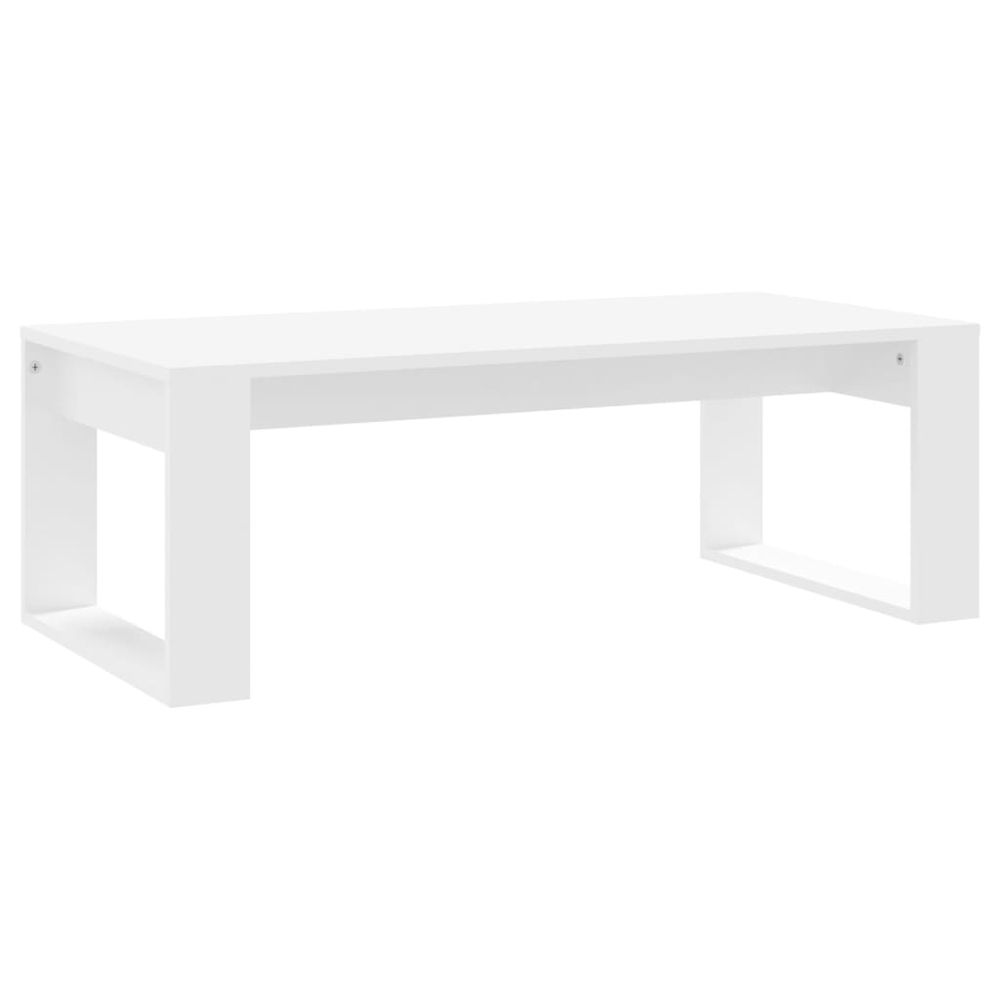 Vidaxl Konferenčný stolík biely 102x50x35 cm kompozitné drevo